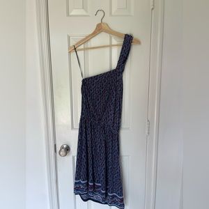 Michael Kohl’s Navy Seal Curl Printed Halter Dress